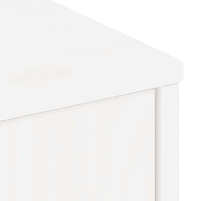 TV Cabinet with Drawer “ODDA” White 79x24x40 cm Solid Wood Pine