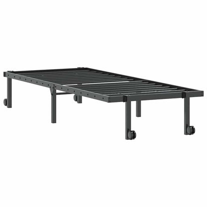 Bed Frame without Mattress Foldable Black 80x200 cm Steel