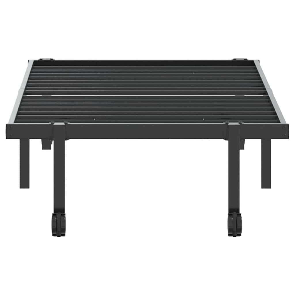 Bed Frame without Mattress Foldable Black 80x200 cm Steel