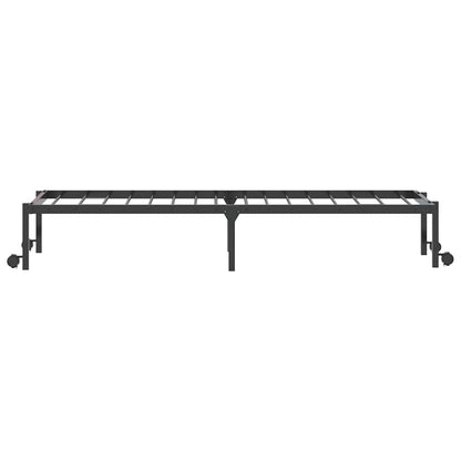 Bed Frame without Mattress Foldable Black 80x200 cm Steel