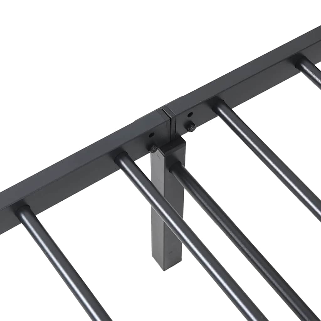Bed Frame without Mattress Foldable Black 80x200 cm Steel