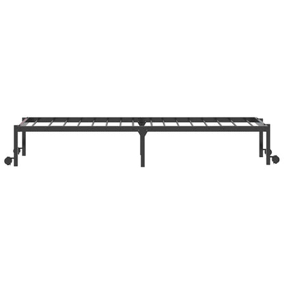 Bed Frame without Mattress Foldable Black 90x200 cm Steel