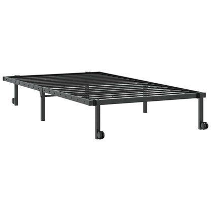 Bed Frame without Mattress Foldable Black 100x200 cm Steel