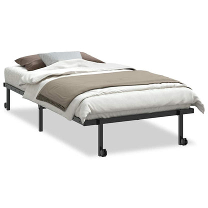 Bed Frame without Mattress Foldable Black 107x203 cm Steel