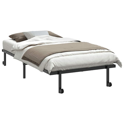 Bed Frame without Mattress Foldable Black 107x203 cm Steel