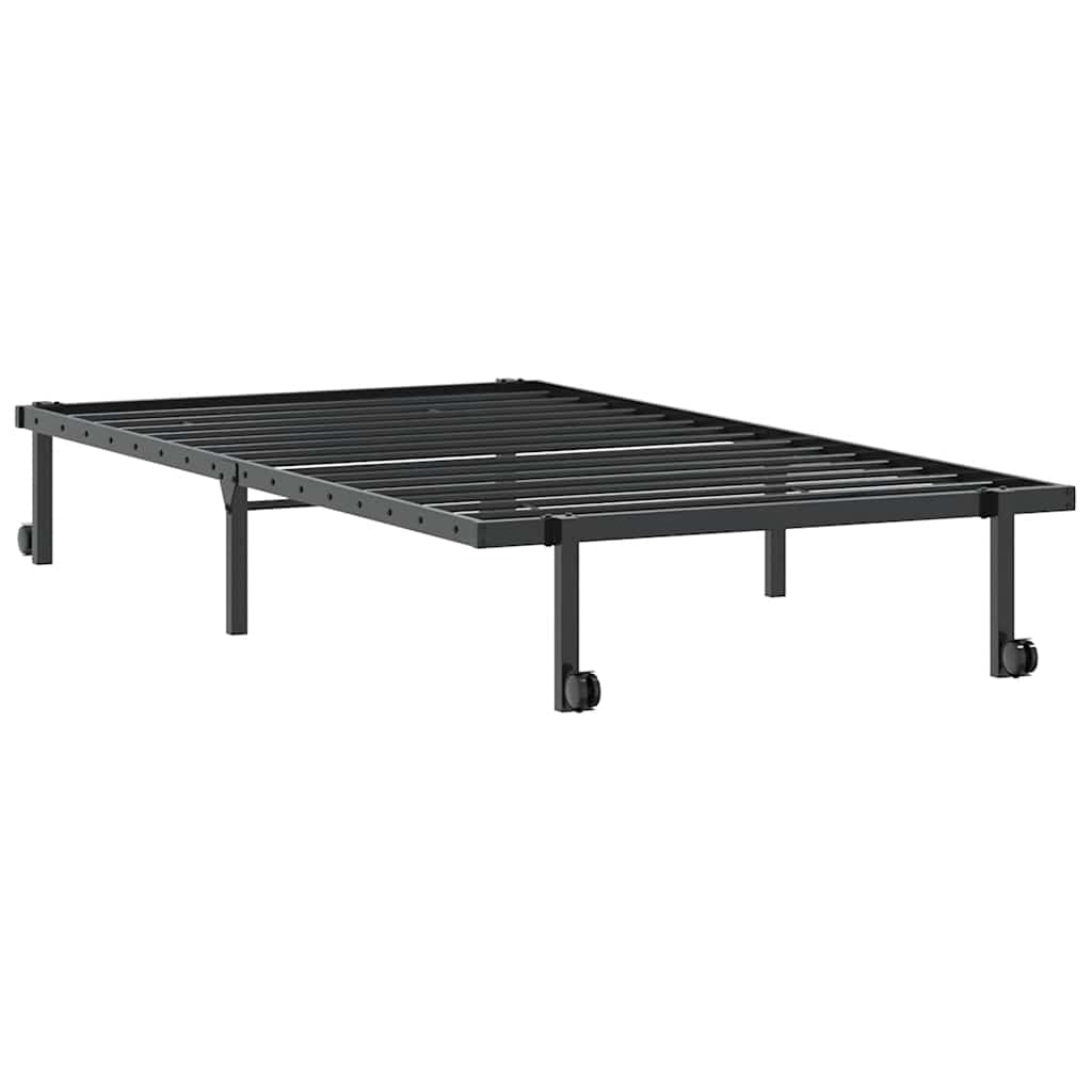 Bed Frame without Mattress Foldable Black 107x203 cm Steel