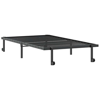 Bed Frame without Mattress Foldable Black 107x203 cm Steel
