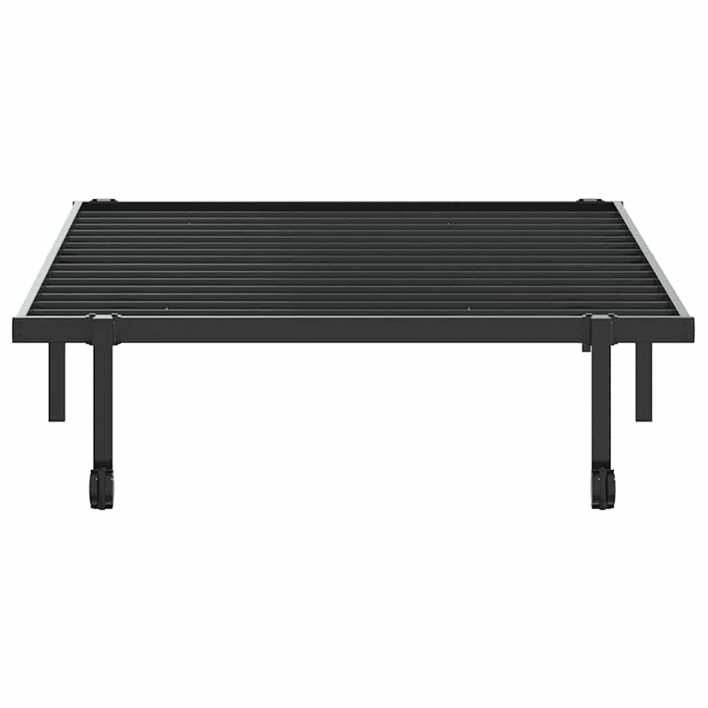 Bed Frame without Mattress Foldable Black 107x203 cm Steel
