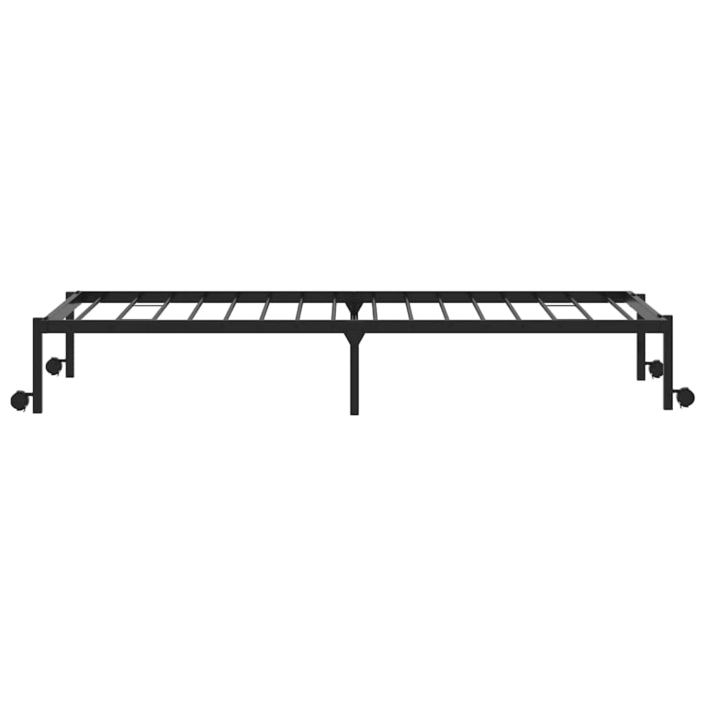 Bed Frame without Mattress Foldable Black 107x203 cm Steel