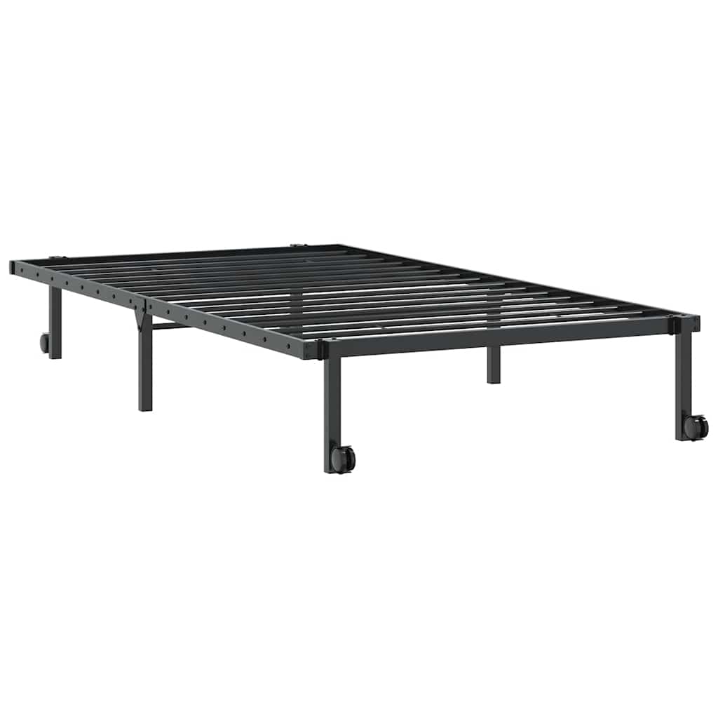 Bed Frame without Mattress Foldable Black 107x203 cm Steel
