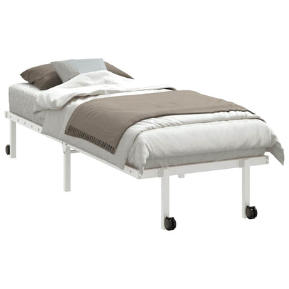 Bed Frame without Mattress Foldable White 80x200 cm Steel