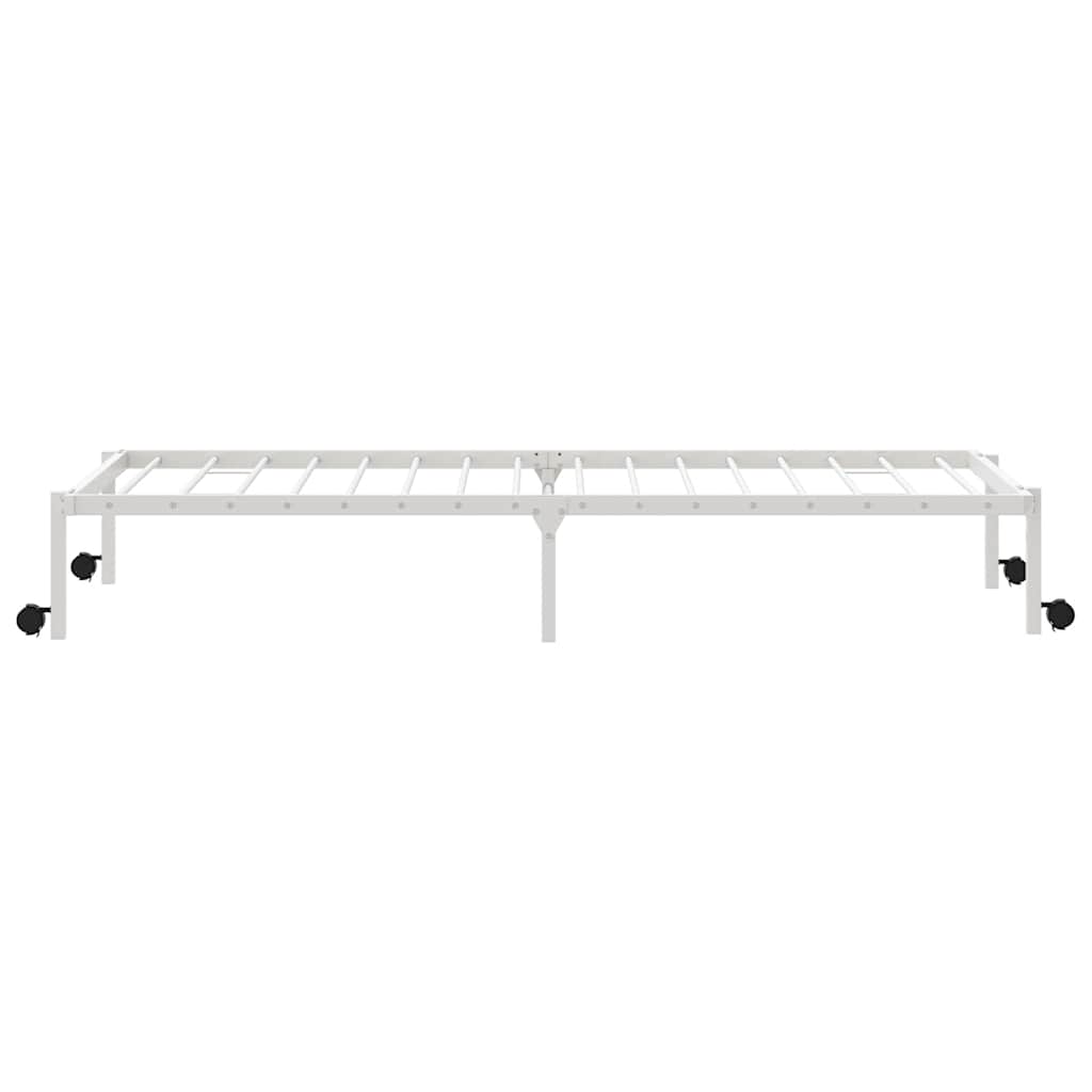 Bed Frame without Mattress Foldable White 80x200 cm Steel