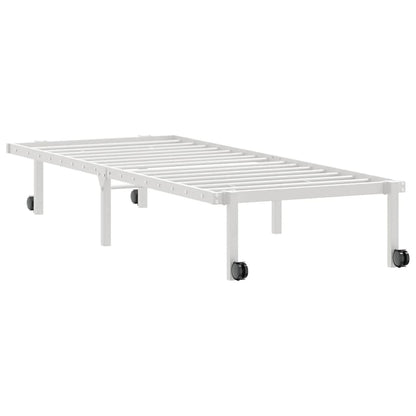 Bed Frame without Mattress Foldable White 80x200 cm Steel
