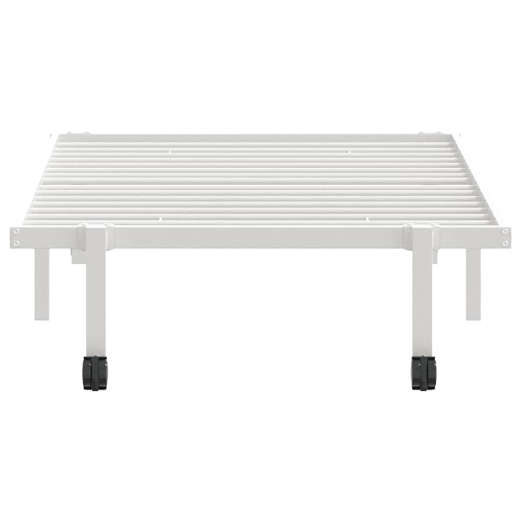 Bed Frame without Mattress Foldable White 90x200 cm Steel