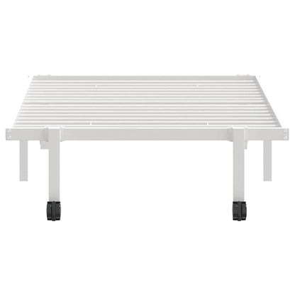Bed Frame without Mattress Foldable White 90x200 cm Steel