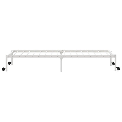 Bed Frame without Mattress Foldable White 90x200 cm Steel