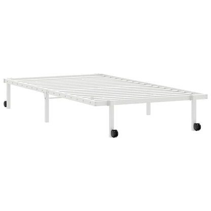 Bed Frame without Mattress Foldable White 100x200 cm Steel