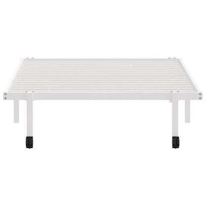 Bed Frame without Mattress Foldable White 100x200 cm Steel
