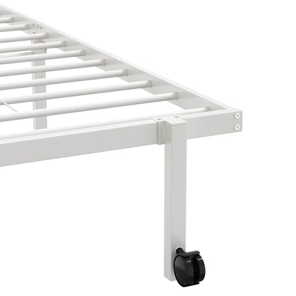 Bed Frame without Mattress Foldable White 100x200 cm Steel