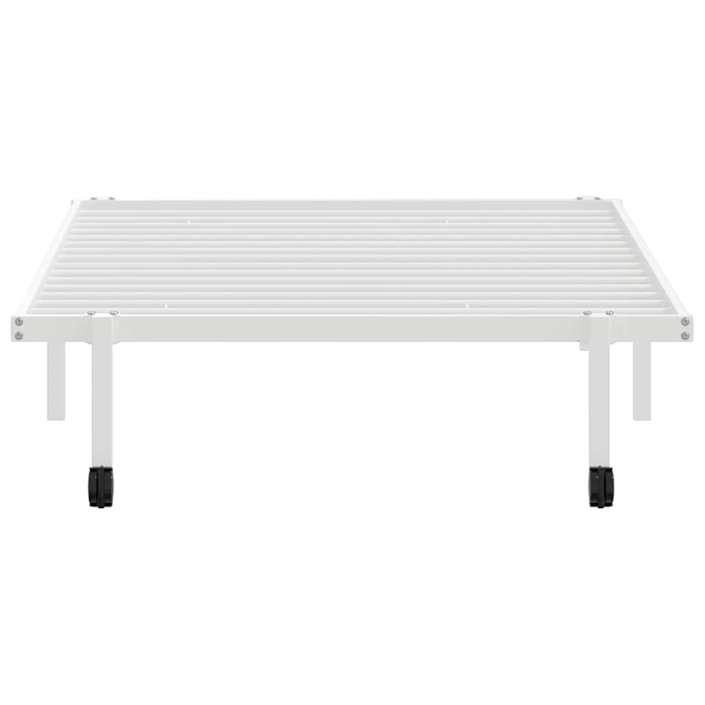 Bed Frame without Mattress Foldable White 107x203 cm Steel
