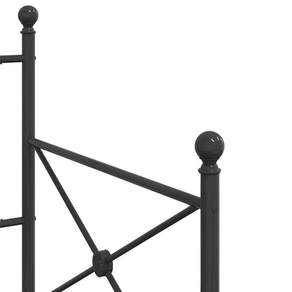 Day Bed without Mattress Black 75x190 cm Steel