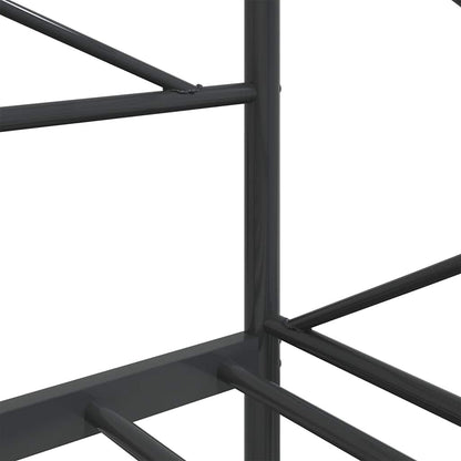 Day Bed without Mattress Black 80x200 cm Steel