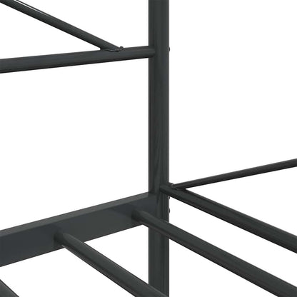 Day Bed without Mattress Black 107x203 cm Steel