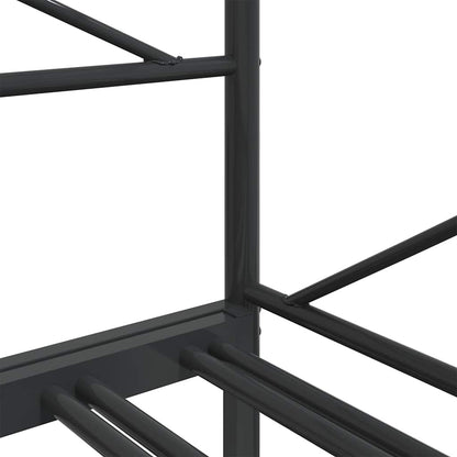 Daybed with Trundle without Mattress Black 75x190 cm Steel