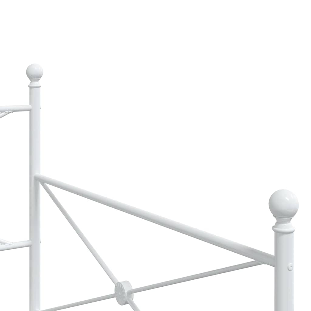 Day Bed without Mattress White 107x203 cm Steel