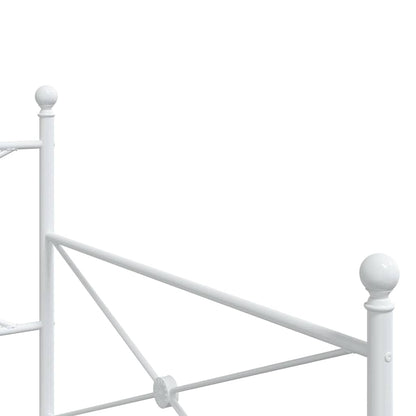 Day Bed without Mattress White 107x203 cm Steel