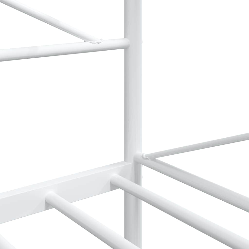 Day Bed without Mattress White 107x203 cm Steel
