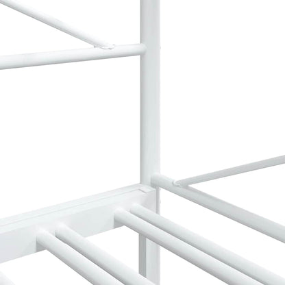Daybed with Trundle without Mattress White 107x203 cm Steel