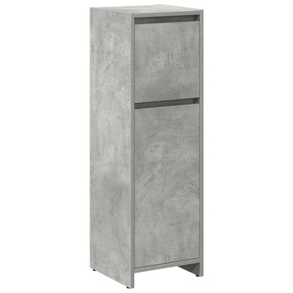 4 Piece Bathroom Furniture Set Concrete Grey Engineered Wood