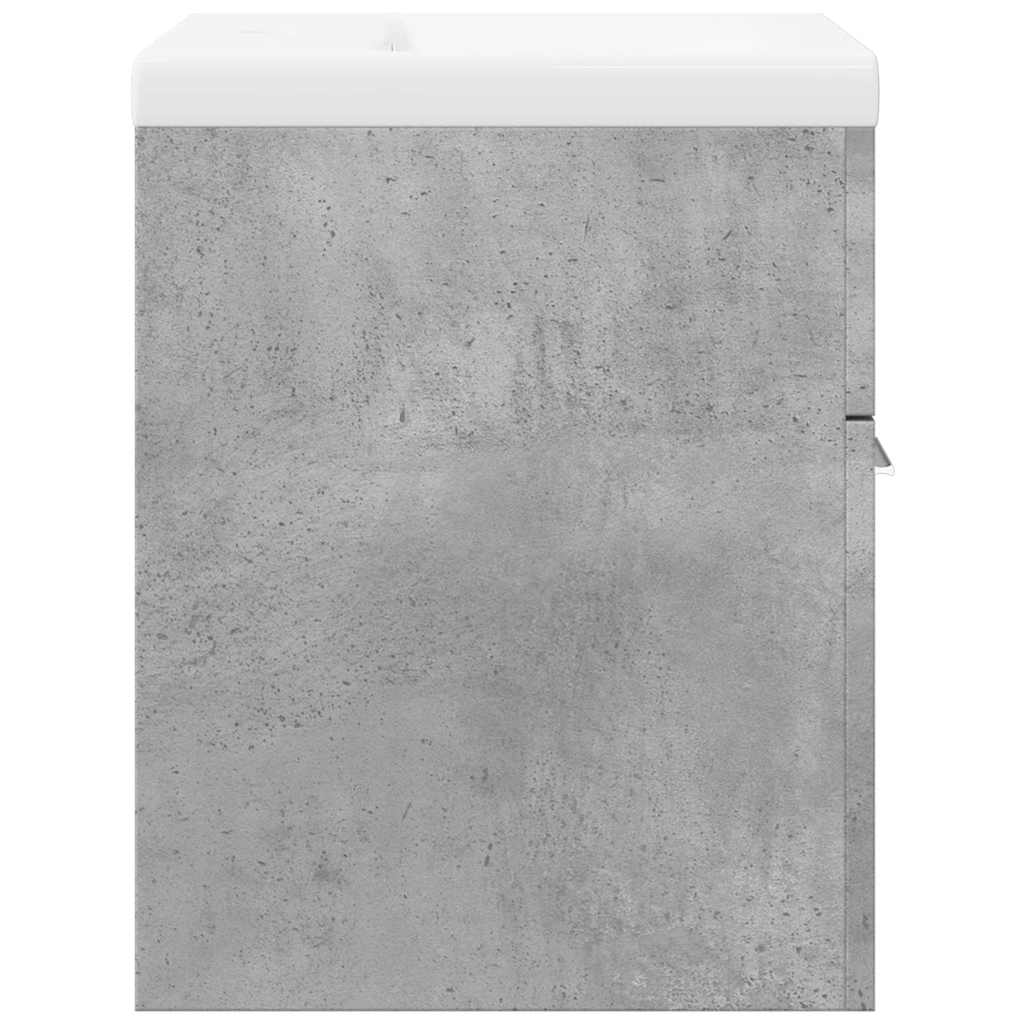 2 Piece Bathroom Furniture Set Concrete Grey Engineered Wood