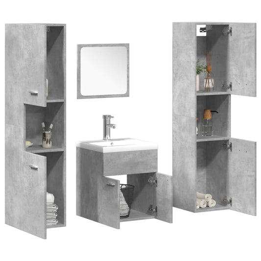 Bathroom Furniture Set | Concrete Grey, White
