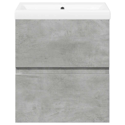 2 Piece Bathroom Furniture Set Concrete Grey Engineered Wood