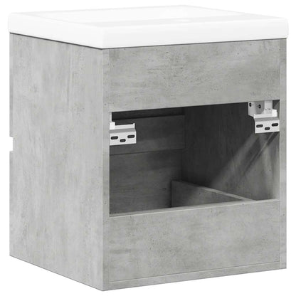 2 Piece Bathroom Furniture Set Concrete Grey Engineered Wood