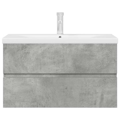 2 Piece Bathroom Furniture Set Concrete Grey Engineered Wood