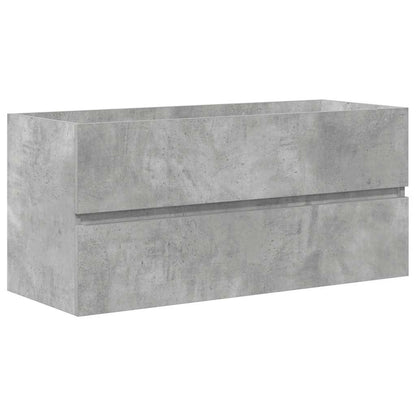 2 Piece Bathroom Furniture Set Concrete Grey Engineered Wood
