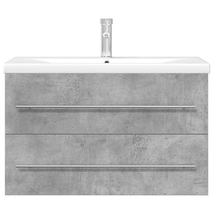 2 Piece Bathroom Furniture Set Concrete Grey Engineered Wood