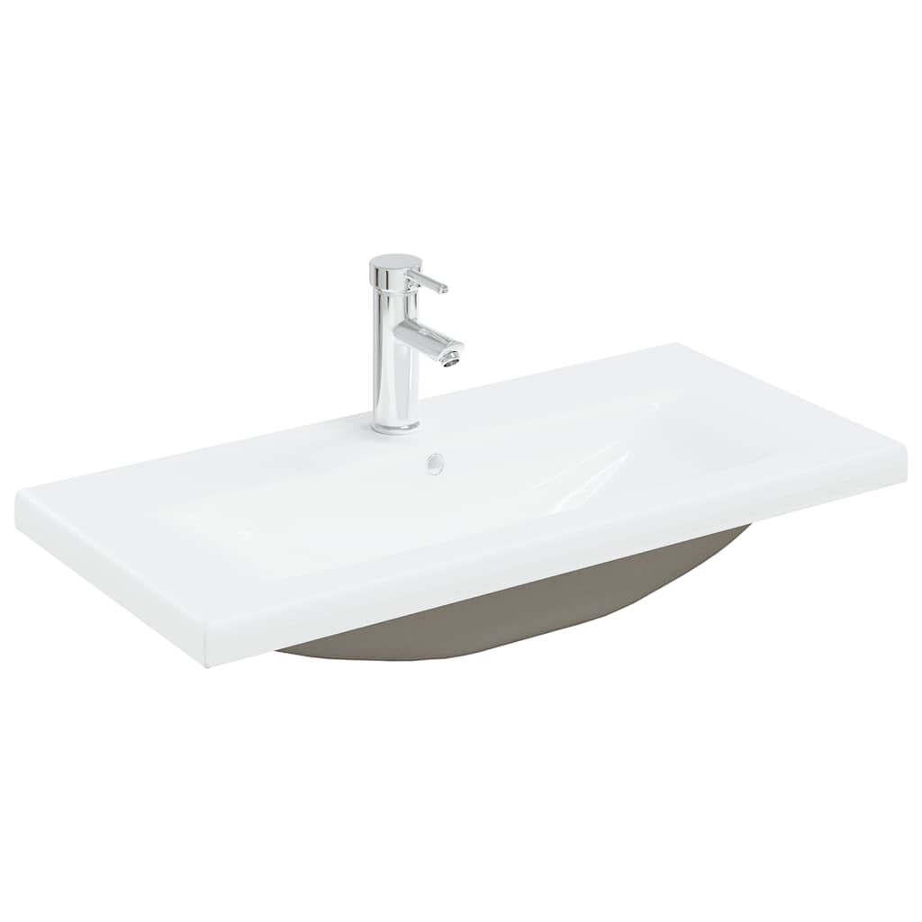 2 Piece Bathroom Furniture Set Concrete Grey Engineered Wood