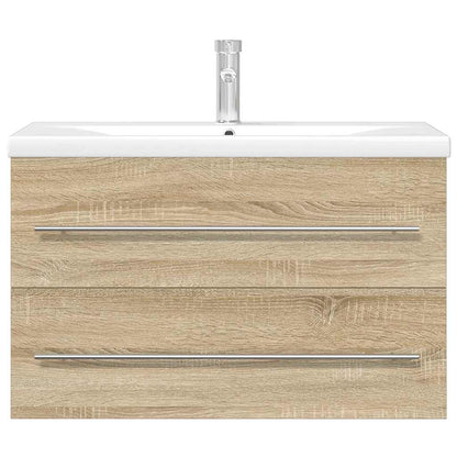 2 Piece Bathroom Furniture Set Sonoma Oak Engineered Wood
