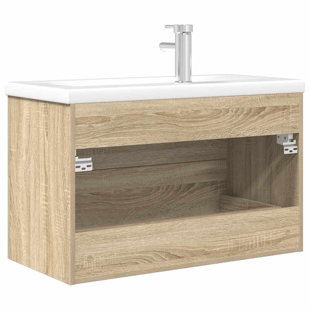 2 Piece Bathroom Furniture Set Sonoma Oak Engineered Wood