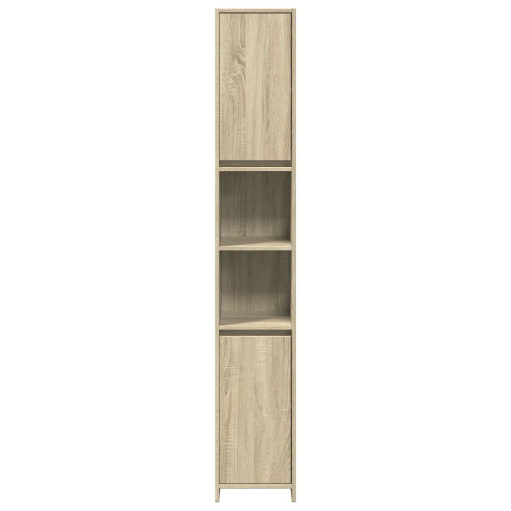 4 Piece Bathroom Furniture Set Sonoma Oak Engineered Wood