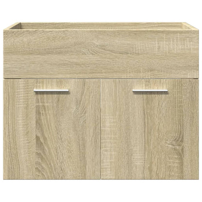 3 Piece Bathroom Furniture Set Sonoma Oak Engineered Wood