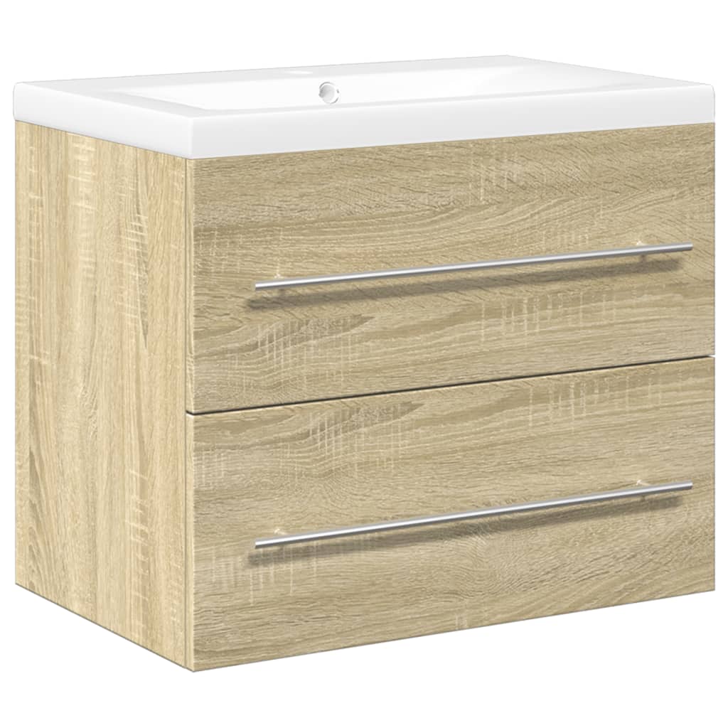 2 Piece Bathroom Furniture Set Sonoma Oak Engineered Wood