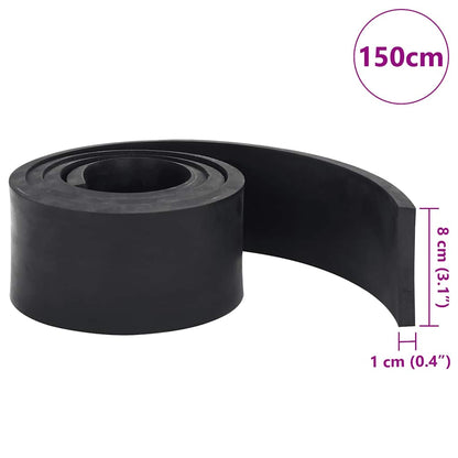 Rubber Edge for Snow Plow Black 150x8x1 cm