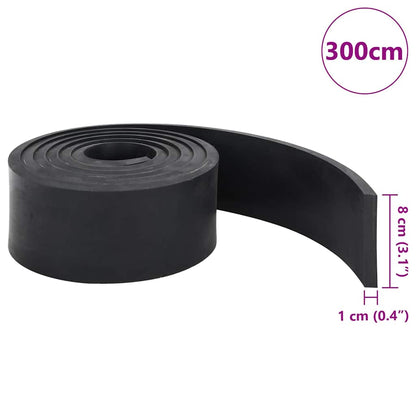 Rubber Edge for Snow Plow Black 300x8x1 cm
