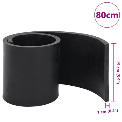 Rubber Edge for Snow Plow Black 80x15x1 cm
