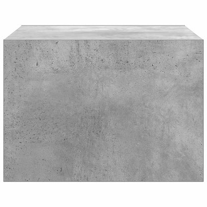 Wall-mounted Bedside Cabinet | Concrete grey | Engineered wood | Medium